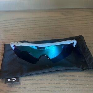 Big Kids size Oakley White Frame with Blue Lenses Sunglasses